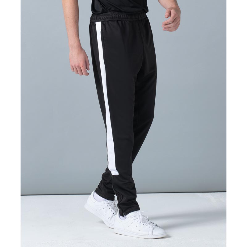 Knitted tracksuit pants - Black/White XXS